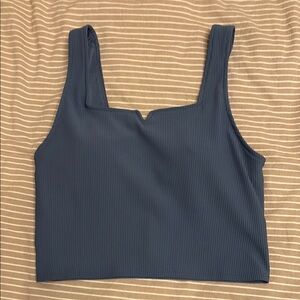 Freely Elegant Ribbed Crop Top